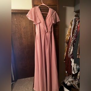 Blush bridesmaids dress/ evening gown